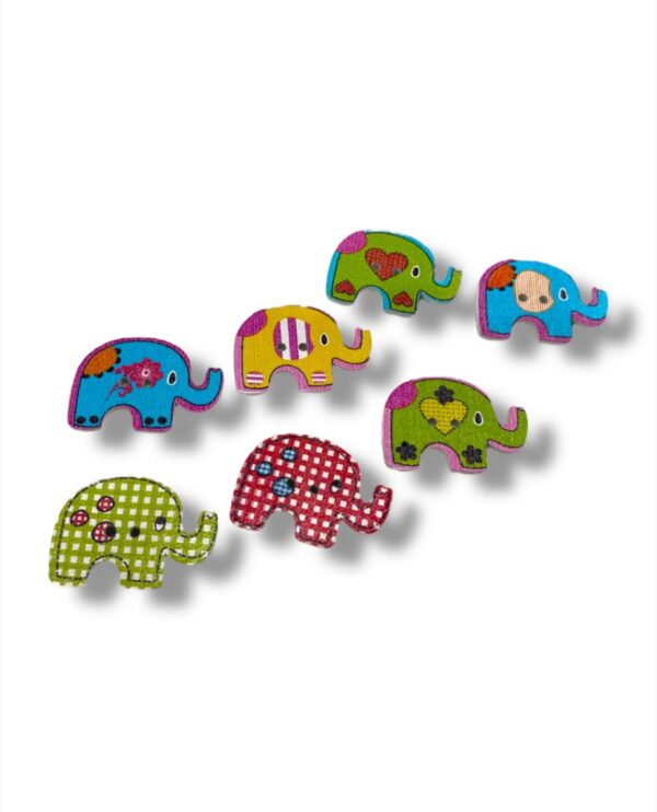 MINI ELEFANTES CON DISEÑOS, 3cm