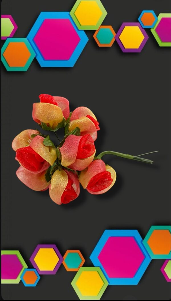 MINI FLORCITAS ROSA TUL
