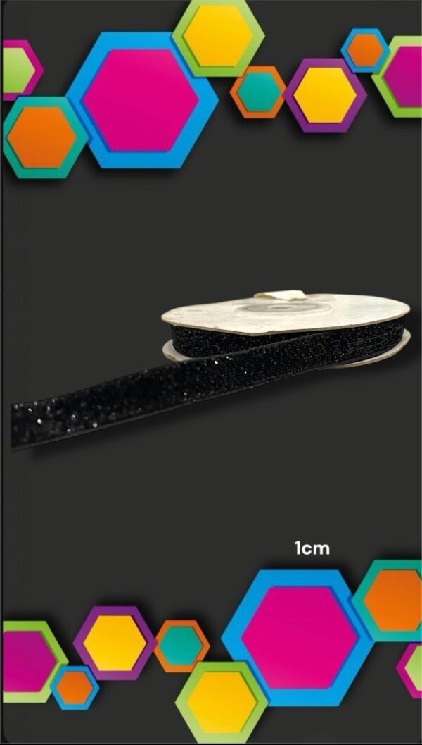 CINTA DE BRILLO CON GLITER 1cm