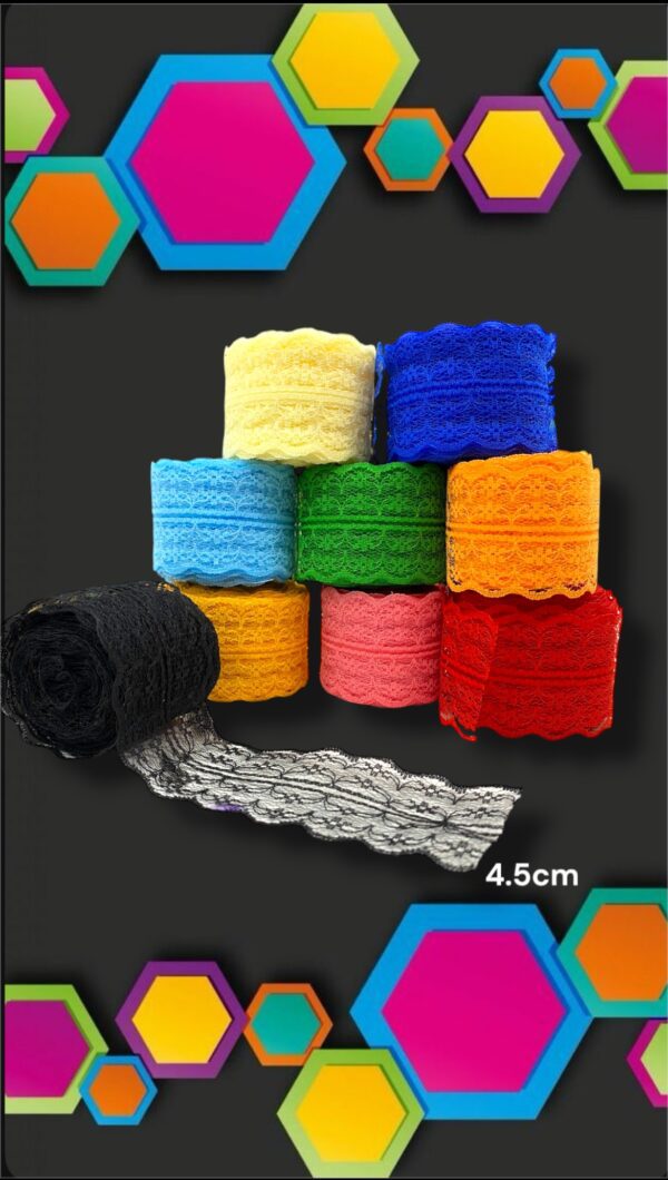 CINTA DE PUNTILLA DE COLORES 4.5cm