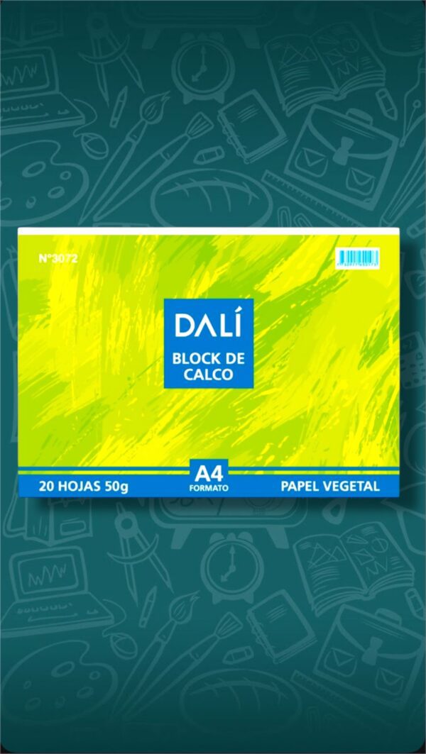 PAPELERIA HOJA DALI BLOCK CALCO