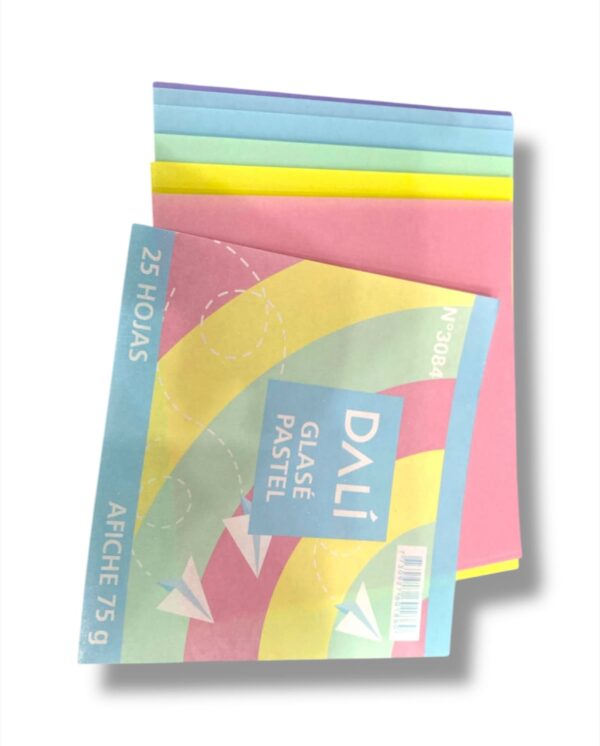 PAPEL GLACE COLORES PASTELES