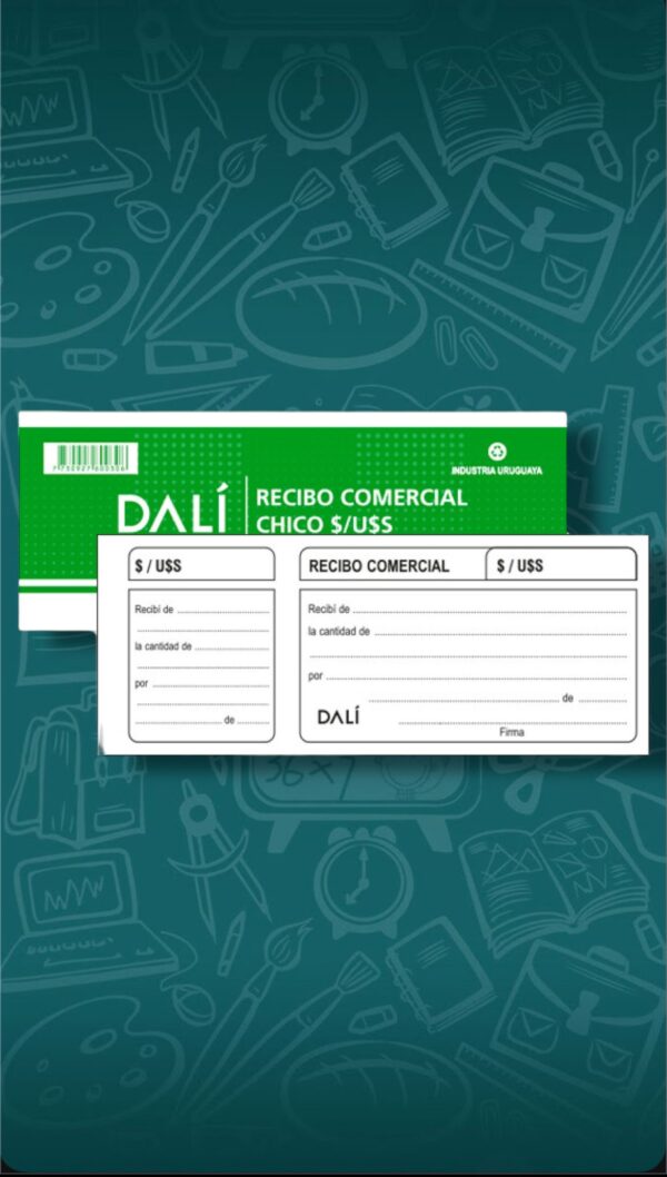 ARTICULOS DE PAPELERIA DALI RECIBO COMERCIAL