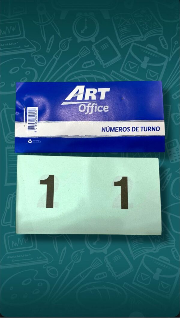 ARTICULOS DE PAPELERIA NUMEROS DE TURNO