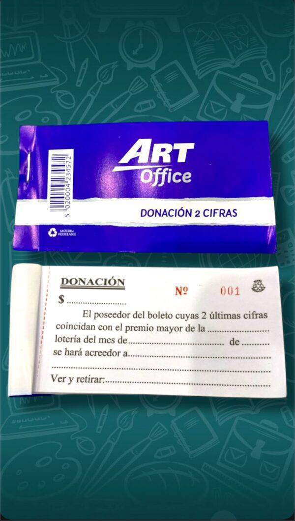 ARTICULOS DE PAPELERIA ART OFFICE DONACION