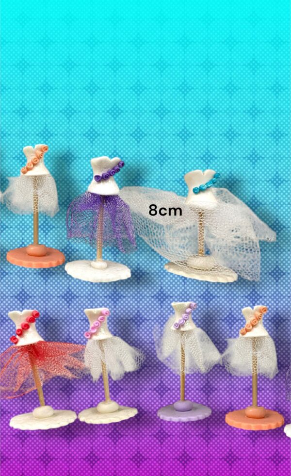 PORCELANA VESTIDITO Y TUL 8CM