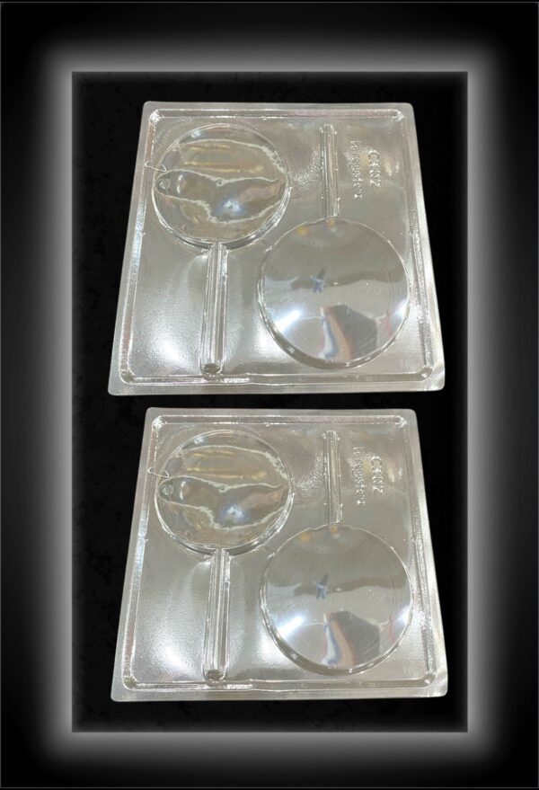 MOLDE ACETATO TRANSPARENTE PALETA LISA x2