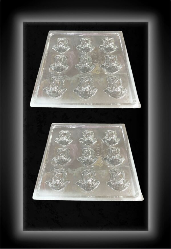 MOLDE ACETATO TRANSPARENTE MINI ROSITAS x9