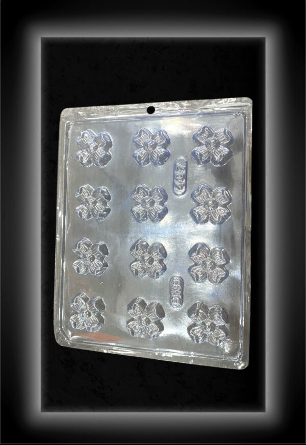 MOLDE ACETATO TRANSPARENTE FLORCITA x12