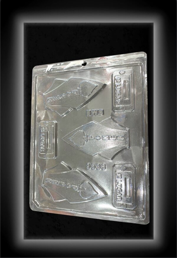 MOLDE ACETATO TRANSPARENTE POKER