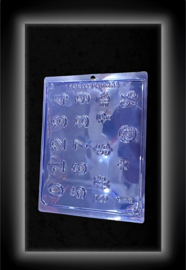 MOLDE ACETATO AZULADO NUMEROS