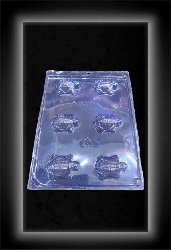 MOLDE ACETATO AZULADO MINI TORTUGAS