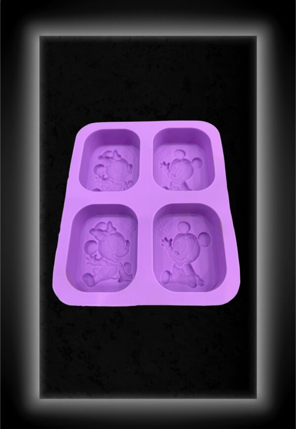 MOLDE SILICONA MINNIE Y MICKEY BB