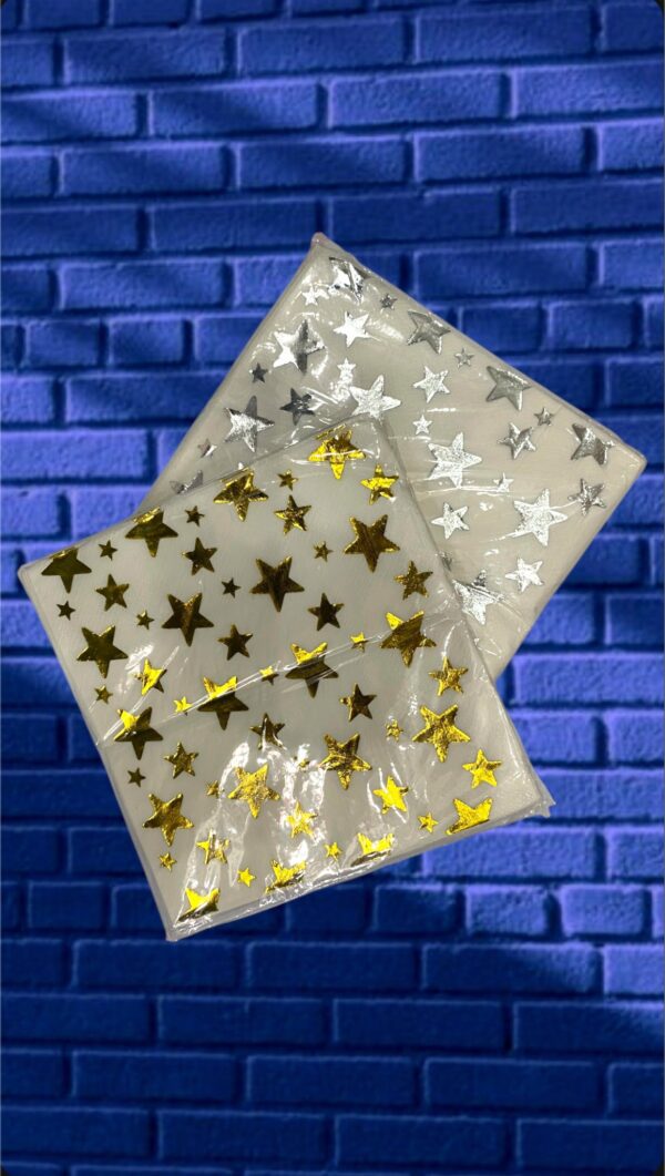 SERVILLETAS - ESTRELLAS METALIZADAS
