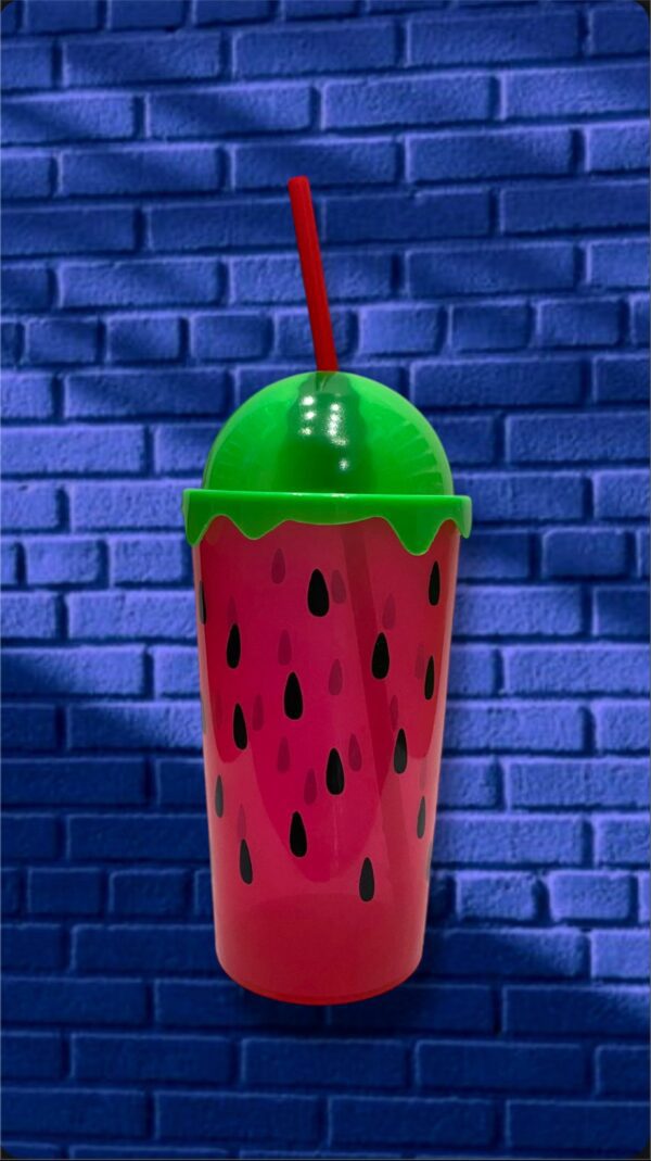 VASOS CON TAPA - FRUTILLA