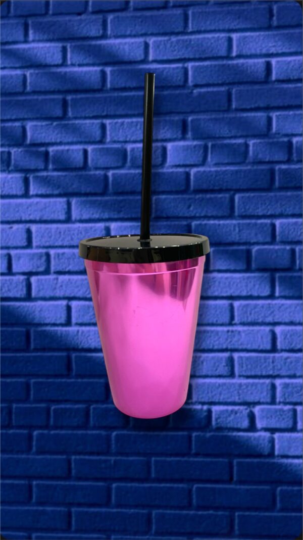 VASOS CON TAPA - METALIZADO CORTO