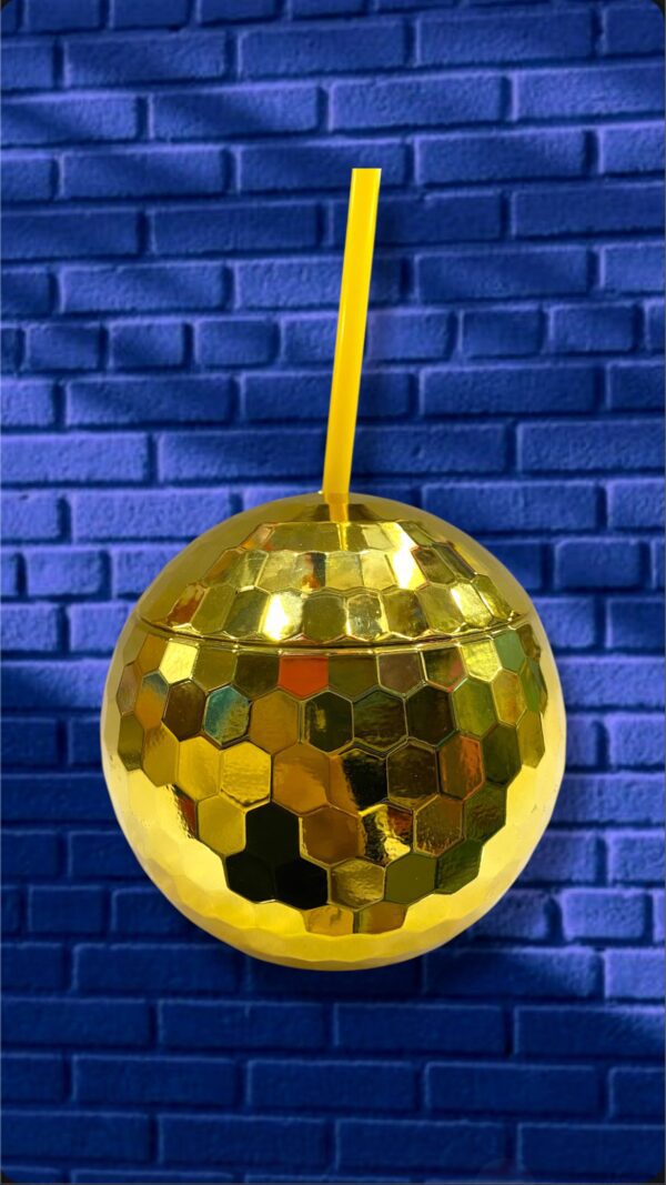 VASOS CON TAPA - BOLA DISCO